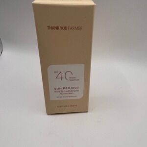 Thank You Farmer Sun Project SPF 40 Rice Tinted Mineral Sunscreen 1.69 oz New